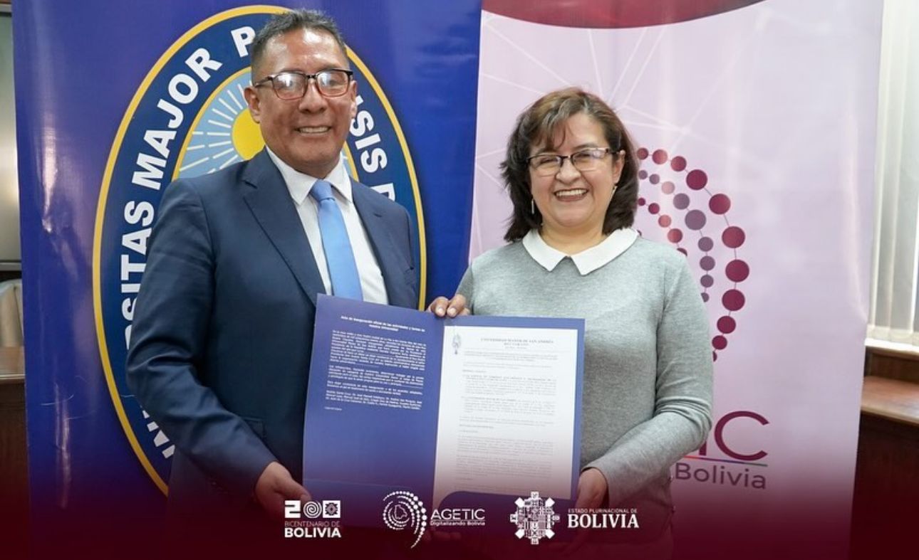 La AGETIC y la UMSA firman Convenio Interinstitucional para Impulsar el Desarrollo Tecnológico en Bolivia